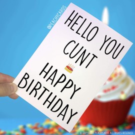 Funny Birthday Cards, Fun Cards, Swearing Cards, Joke Cards, Hello You C, Crude, Joke, Best Friend, Boyfriend, Husband Novelty PC171
