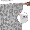 ZhiRain Grey Leopard Print Curtains Animal Gray Pattern Snow Cheetah