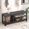 FOLUBAN Entryway Bench, Rustic Wood Shoe Storage Bench for Hallway