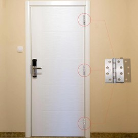 Infinity Decor 4 Inch (100mm) Satin CE13 Fire Rated Ball Bearing Butt Hinges Pair – Stainless Steel Door Hinges for Internal and External Doors