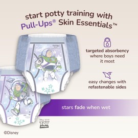 Pull-Ups Boys' Skin Essentials Potty Training Pants, Training Underwear, 3T-4T (32-40 lbs), 16 Ct