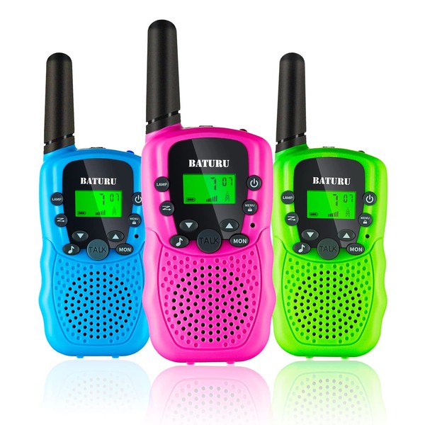 BATURU Walkie Talkies for Kids 3 Miles Range, 22 Channels