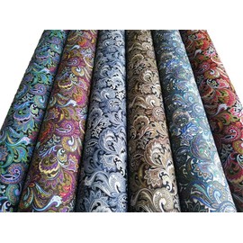 6 PCS Fat Quarters Fabric Bundles 18 inchx22 inch Cotton Quilting Fabric for Sewing Mask,Paisley Pattern