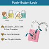 Zarker XB35 8-Digit Push Button Combination Padlock, 4 Digit Locking