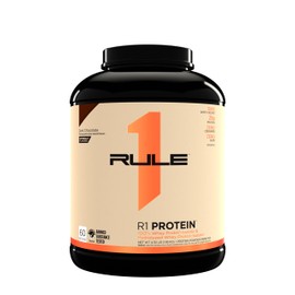 Rule One Proteins Naturally Flavored R1 Protein - Pure Whey Isolate and Hydrolyzed Whey Isolate Protein Powder with Natural Flavors, 25g Protein, & 6g BCAAs Per Serving (4.3 Pounds*, Dark Chocolate)