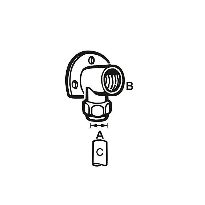 CORNAT TEC582614 Wall Plate Chrome 1/2x10