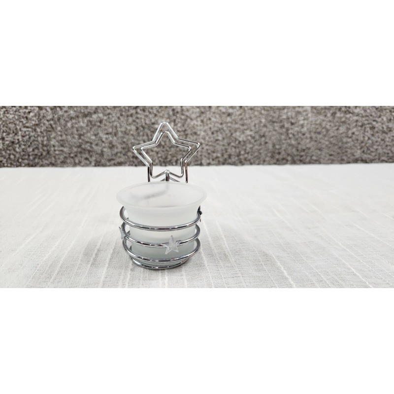 Fashioncraft Votive Candle Photo Holder Star Silver Tea Light Votive