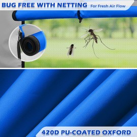 Quictent Privacy 10x10 Ez Pop up Canopy Tent Enclosed Instant Canopy Shelter with Sidewalls and Mesh Windows Waterproof (Royal Blue)