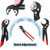 MAXPOWER 7" 10" 12" Water Pump Pliers Set, Quick Adjustment