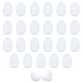Glow in the Dark: Set of 24 Noctilucent Fillable Easter Eggs, Each 3.15 Inches