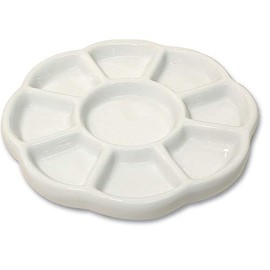 The Beadsmith Ceramic Mixing Palette, Sunflower Design Paint Holder, Arts & Crafts Accessories Organizer, 5.5" x 5.5" x .5", 9 Compartments (1 Palette)