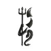 2 Set Black Devil Style Stickers Demon Decals Decoration for