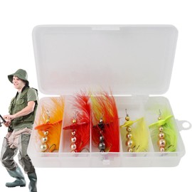 Spinner Baits Set - Metal Spinner Lure Kits - Fishing Lure Kit with Stainless Steel Hook for Outdoor Sports Enthusiasts and Male Anglers