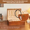 Ulreon 4 Pack Cedar Box Key Stainless Steel Mini Key