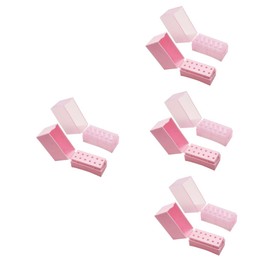 Minkissy 8pcs Nail Drill Bit Storage Box Compact Grinding Holder for Organized Nail Drill Bits and Practical Design Manicure Tools