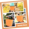 Outanaya 1Set Woven Scooter Basket Durable Plastic Bike Basket for