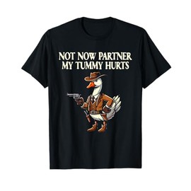 Not now partner my tummy hurts Tummy Ache Survivor T-Shirt