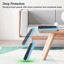 Luminous Blue Remote Case for Dish Network 52.0 54.0 Remote Control for The Hopper Shockproof Skin-Friendly Anti-Lost Remote Cover with Loop (Glow in Dark Blue)