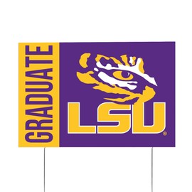 Desert Cactus LSU Louisiana State University Tigers 12x18" Graduate Graduation Celebration Yard Sign Graduates Outdoor Lawn Display with Stakes (Grad Sign 3)
