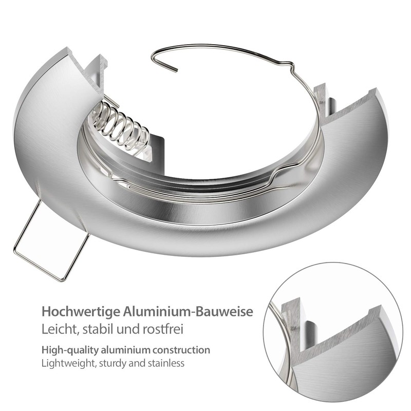ledscom.de Circ Ceiling Mounting Frame Aluminium Mounting Frame Matt Chrome
