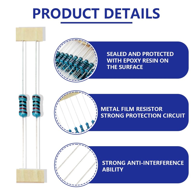 Innfeeltech 100 Pcs 1/2W 1% Tolerance 120 Ohm Metal Film