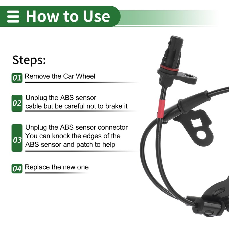 VekAuto ABS Wheel Speed Sensor ABS Sensor Set No.599304R000 for