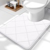 OLANLY Memory Foam Toilet Rugs U-Shaped 24x20, Ultra Soft and