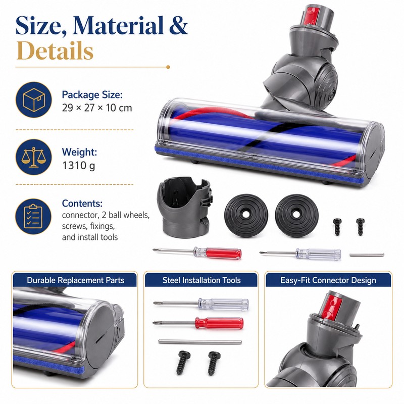 Vacuum Head Connector & Ball Wheel Kit for Selected Dyson