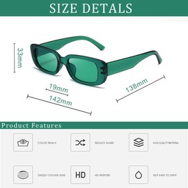 St. Patrick's Day Green Sunglasses for Adult Irish Shamrock Sunglasses Green Leprechaun Costume Glasses (Green-C1)