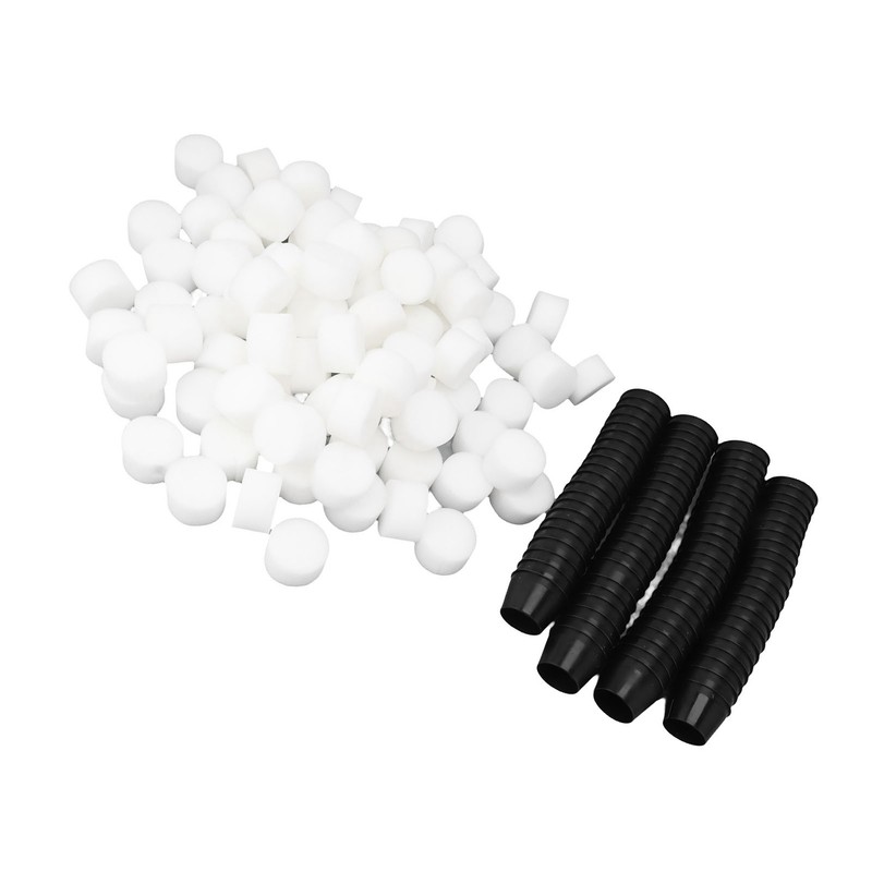 100PCS Net Cups with 100PCS Sponges Plastic Breathable Bottomless Garden