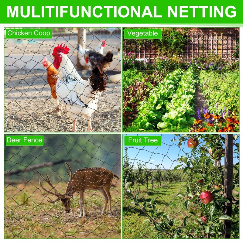 Windyun 2 Pcs Bird Netting Bird Net Chicken Coop 2.4"