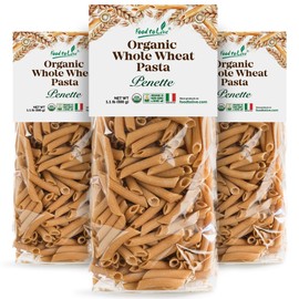 Food to Live Organic Pennette Whole Wheat Pasta 1.1 lb (Pack of 3) – Made in Italy. Pasta Integrale Bio. High Fiber, Non-GMO, Vegan, Bulk
