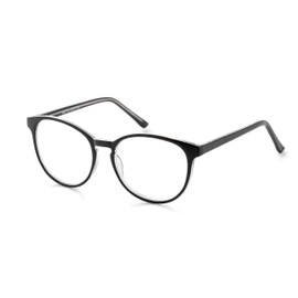 OPTIMUM OPTICAL Blue Light Filtering Scratch-Resistant Lens Round Frame Magnifying Reading Glasses - Look Sharp, +1.50