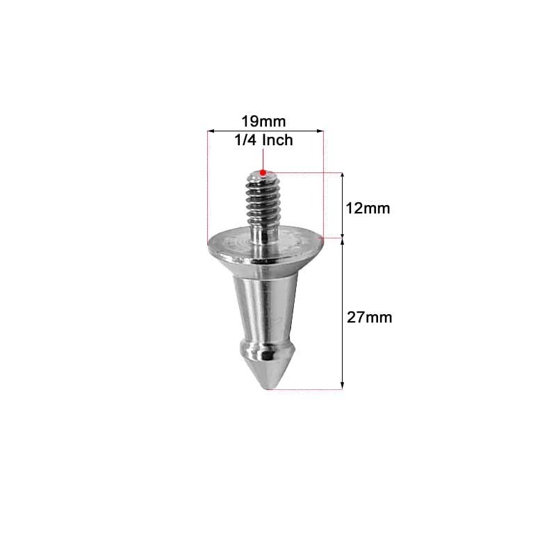 CS042 1/4 Inch Spike Screw Stainless Steel Short Tripod Adapter
