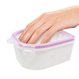 Manicure Bowl for Hand Bath, Pack of 2 Nail Soaking Bowls Manicure Bowls Nail Art Hand Wash Bowl Nail Soak Bowl with Corner File Foot Care Cuticle Pusher Nail Brush