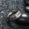 King Will 8mm Mens Tungsten Carbide Wedding Ring Black Cubic