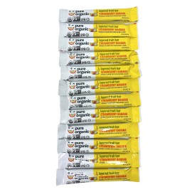 Brand: Fruit Pure Organic Layered Fruit Bars Strawberry Banana 0.63 oz. Each Pack of 12
