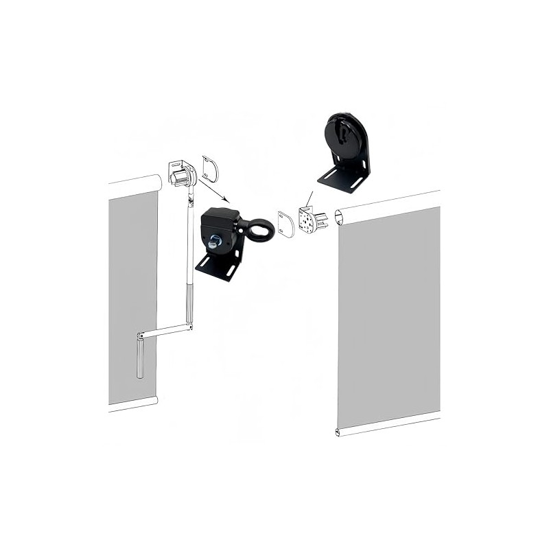 Generic Shade Cordless Bracket for Coolaroo Outdoor Exterior Roller Blind,