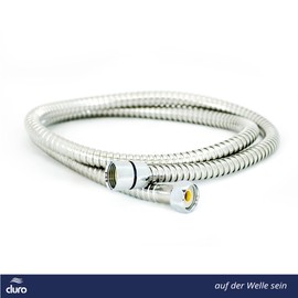 Duro Shower Hose, Shower Hose Made of Stainless Steel, Robust Hose, Equipped with Universal Connections, with a Length of 1.25 m
