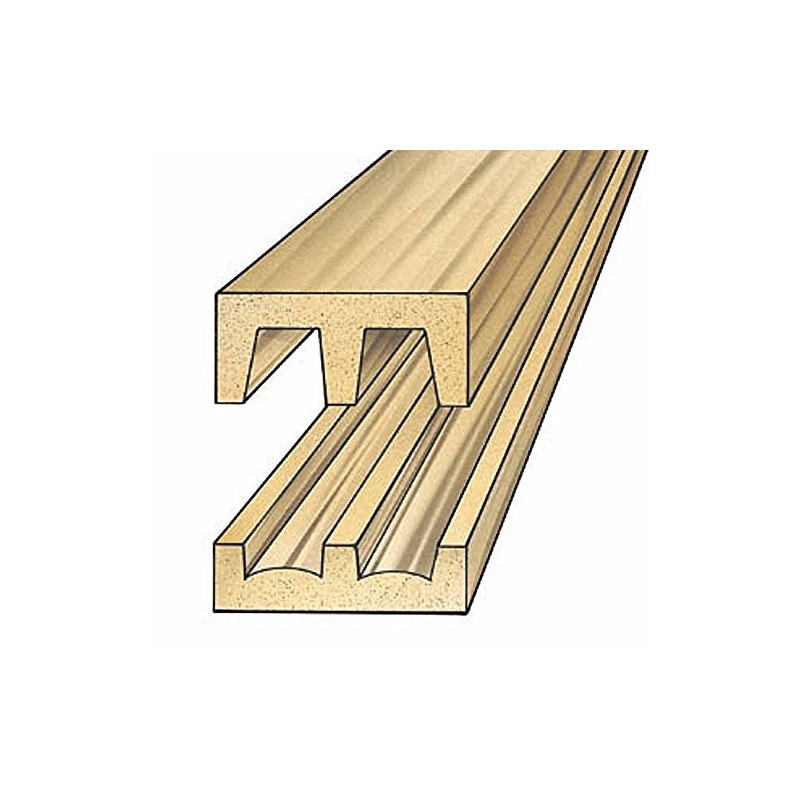 Hardwood Track and Upper Guide - Cabinet Sliding Door Track