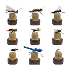 River Ready Small Batch Hopper Box with 12 Assorted Colors for Fly Fishing Chubby Chernobyl Hippie Stomper Dave's Hopper Kicking Hopper Black Cicada Foam Beetle Damslefly Flies for Fly Fishing, 8-16