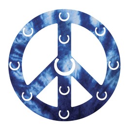 Imagine This Company Peace Sign Circle Shaped Pet Magnet; Removable Magnets for Cars, Fridges, Lockers Stylish Pet Inspired Car Accessories, 4 3/4 x 4 3/4 Inches, Blue, Horse ShoePeace Sign Horse Shoe