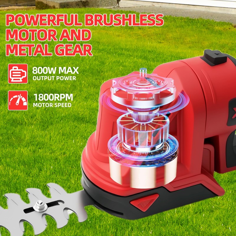 4-in-1 Electric Pole Hedge Trimmer, Cordless Bush Trimmer & Grass