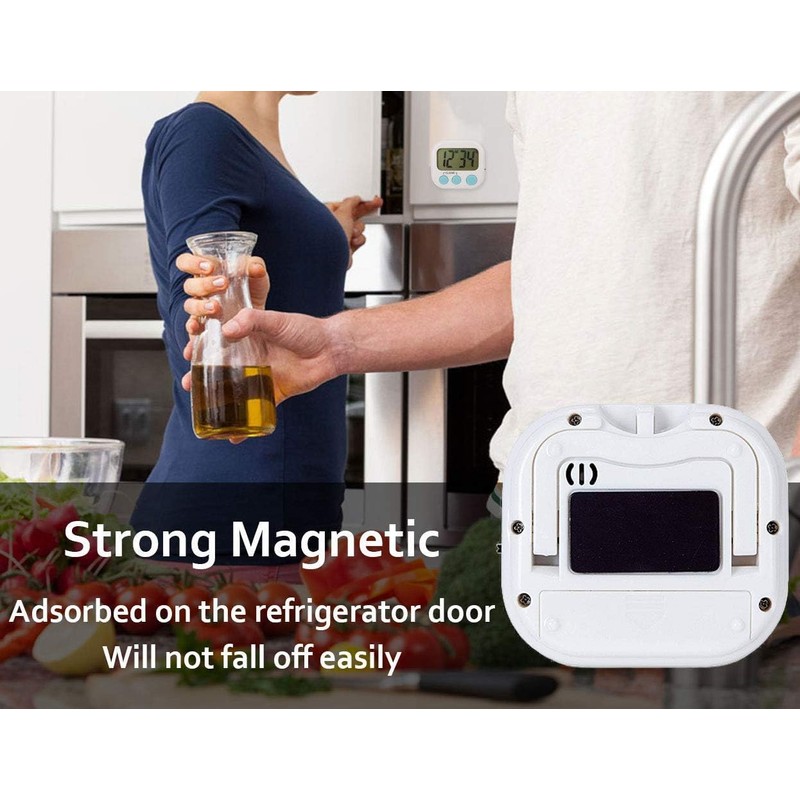 Kitchen Timer,6 Piece Multi-Function Electronic Timer,Magnetic Digital Timers Big LCD