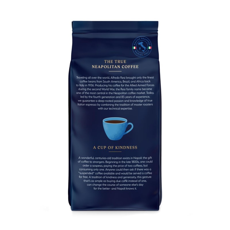 Resi Coffee - Blu Savoy, Light Roast Ground Coffee, Italian,