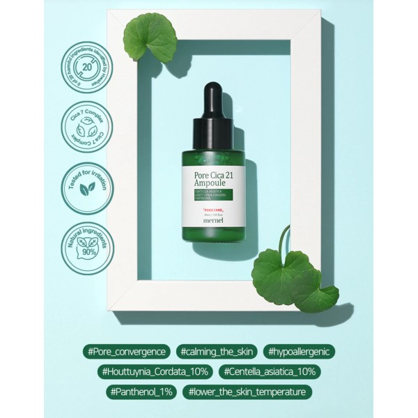 Mernel ATEEZ Mernel Pore Cica 21 Ampoule 30ml / 1.01oz