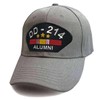 VetFriends.com US Veteran DD-214 Alumni and Service Ribbon Grey Hat
