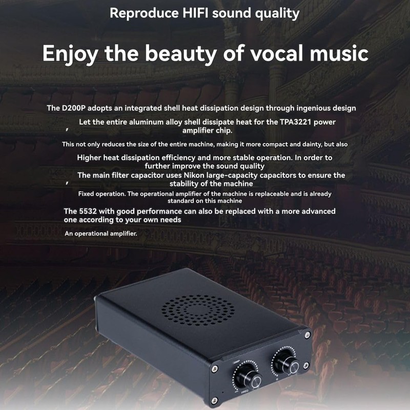 Peakloong HiFi Fever D200P Mono Subwoofer Amplifier TPA3221 High Power