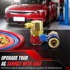 Flexzion Car AC R134a Quick Connectors System Port Adapters Couplers