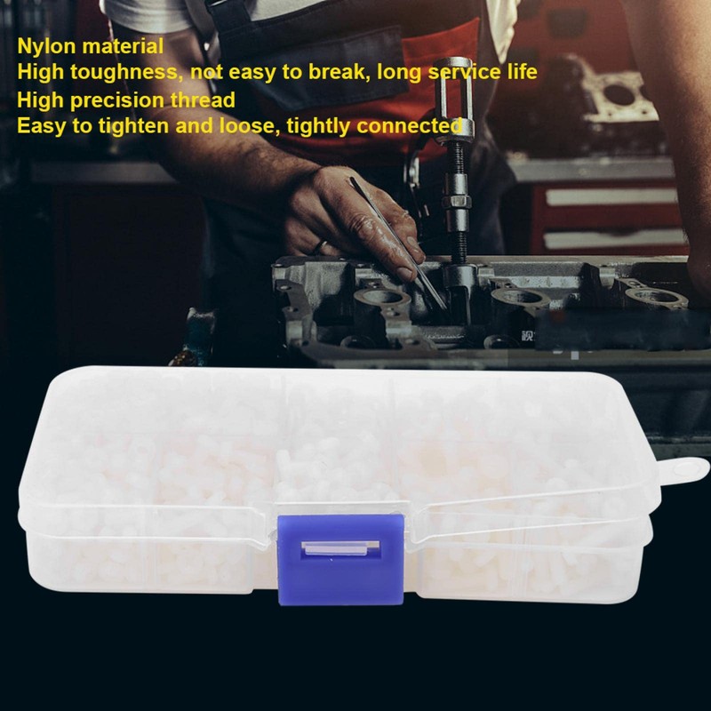 Nylon Screw Nuts, 800 Pieces M3 Nylon Screw Nut Set